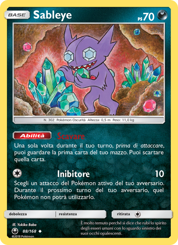 Sableye 088/183 — Celestial Storm (Italian Pokémon TCG card)