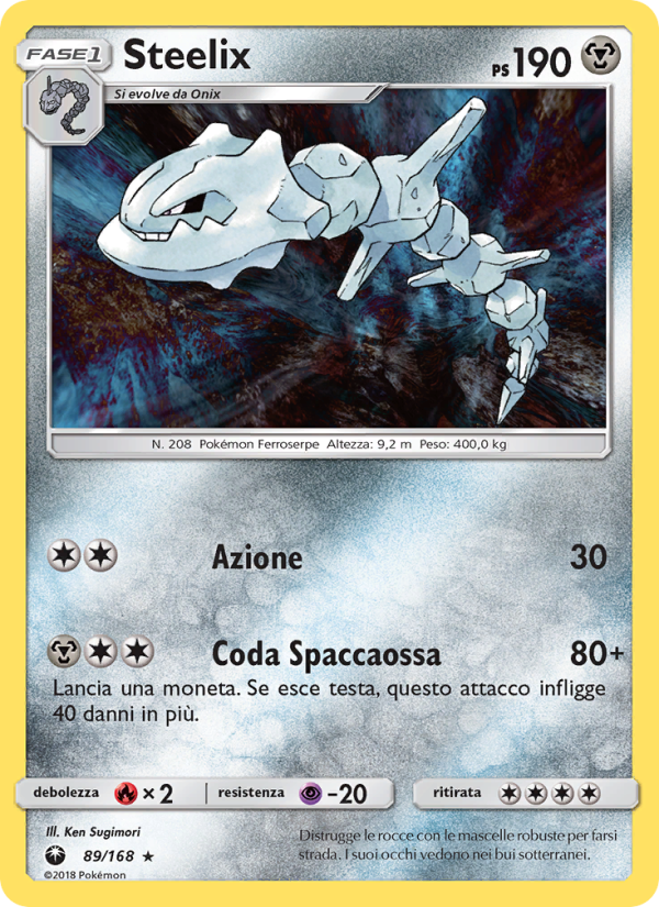 Steelix 089/183 — Celestial Storm (Italian Pokémon TCG card)