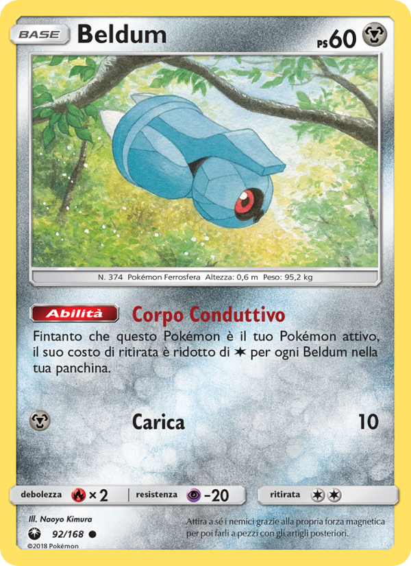 Beldum 092/183 — Celestial Storm (Italian Pokémon TCG card)