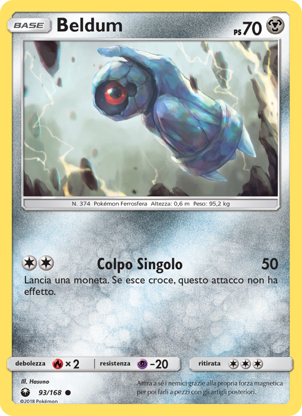 Beldum 093/183 — Celestial Storm (Italian Pokémon TCG card)