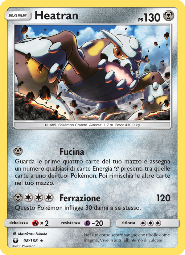 Heatran 098/183 — Celestial Storm (Italian Pokémon TCG card)