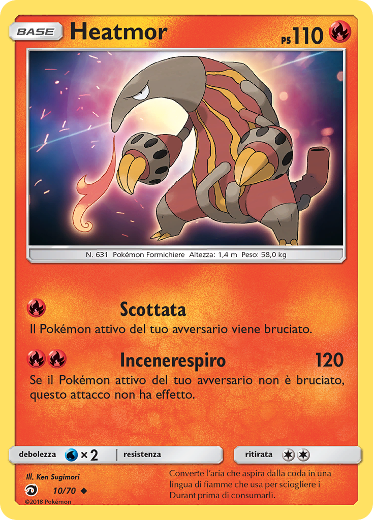 Heatmor 010/78 — Dragon Majesty (Italian Pokémon TCG card)