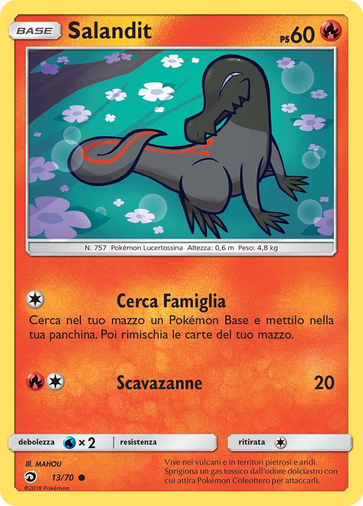 Salandit 013/78 — Dragon Majesty (Italian Pokémon TCG card)