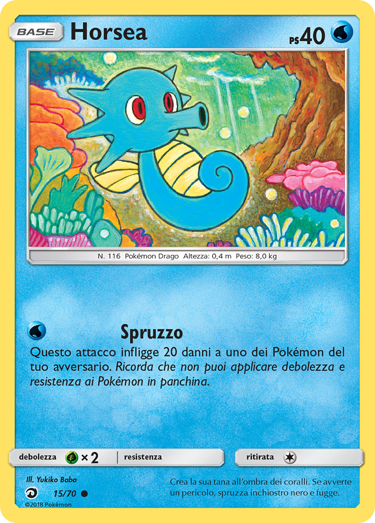 Horsea 015/78 — Dragon Majesty (Italian Pokémon TCG card)
