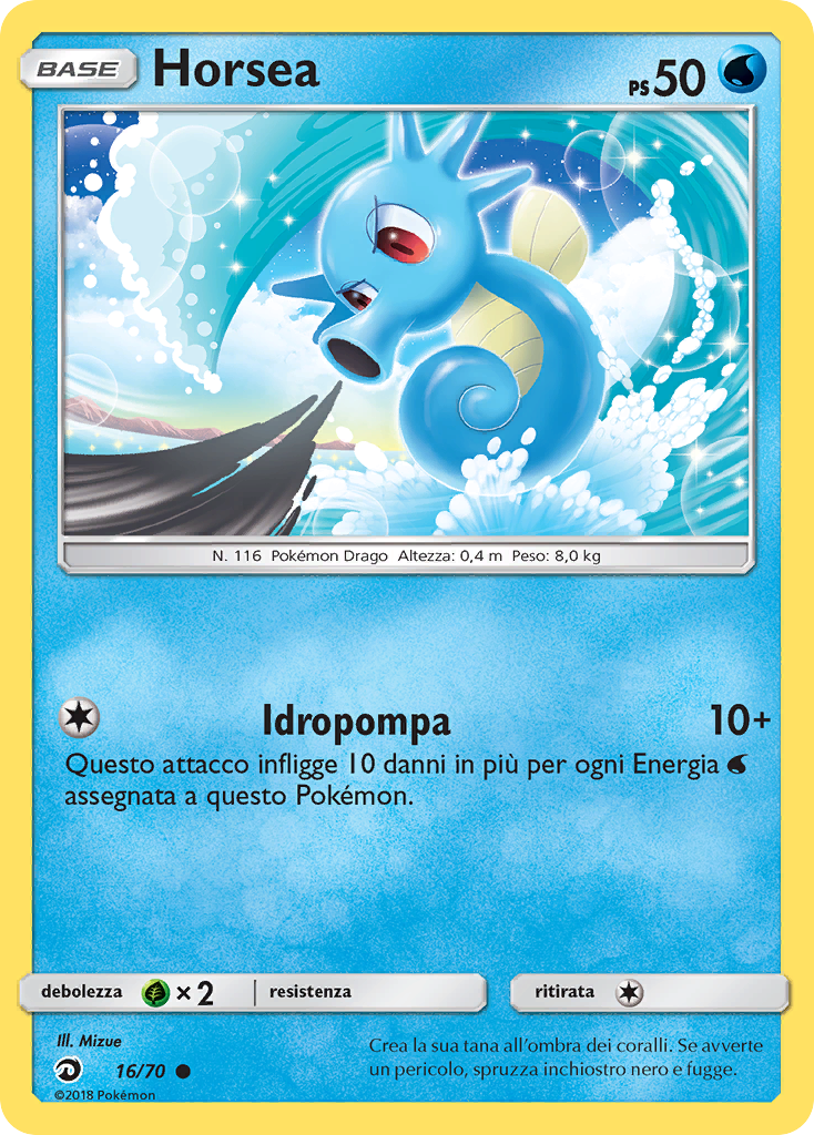 Horsea 016/78 — Dragon Majesty (Italian Pokémon TCG card)
