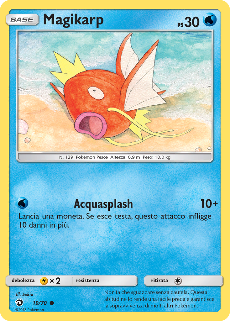 Magikarp 019/78 — Dragon Majesty (Italian Pokémon TCG card)