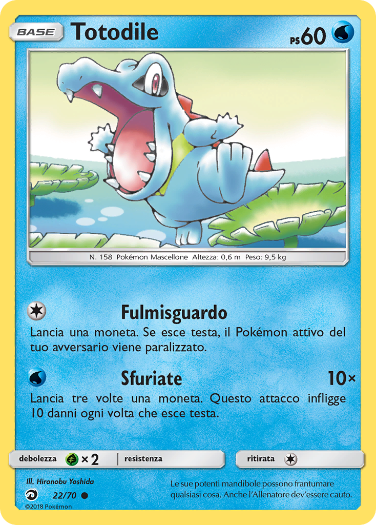 Totodile 022/78 — Dragon Majesty (Italian Pokémon TCG card)