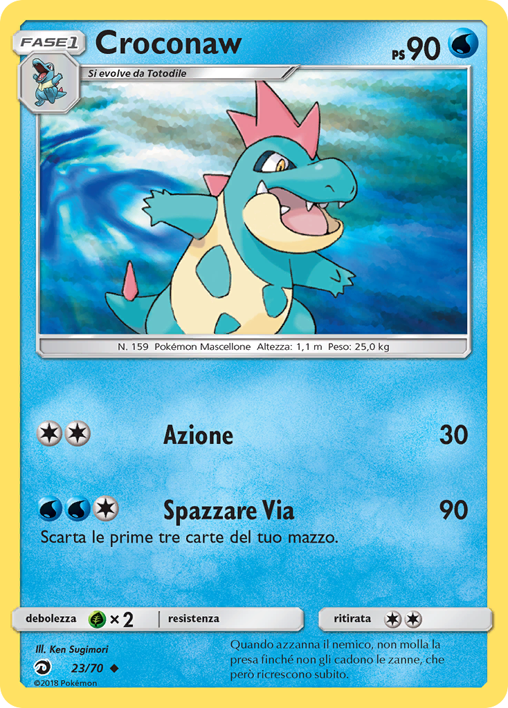 Croconaw 023/78 — Dragon Majesty (Italian Pokémon TCG card)