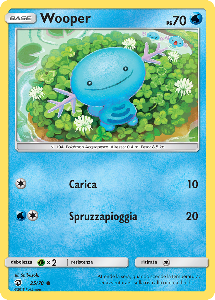 Wooper 025/78 — Dragon Majesty (Italian Pokémon TCG card)