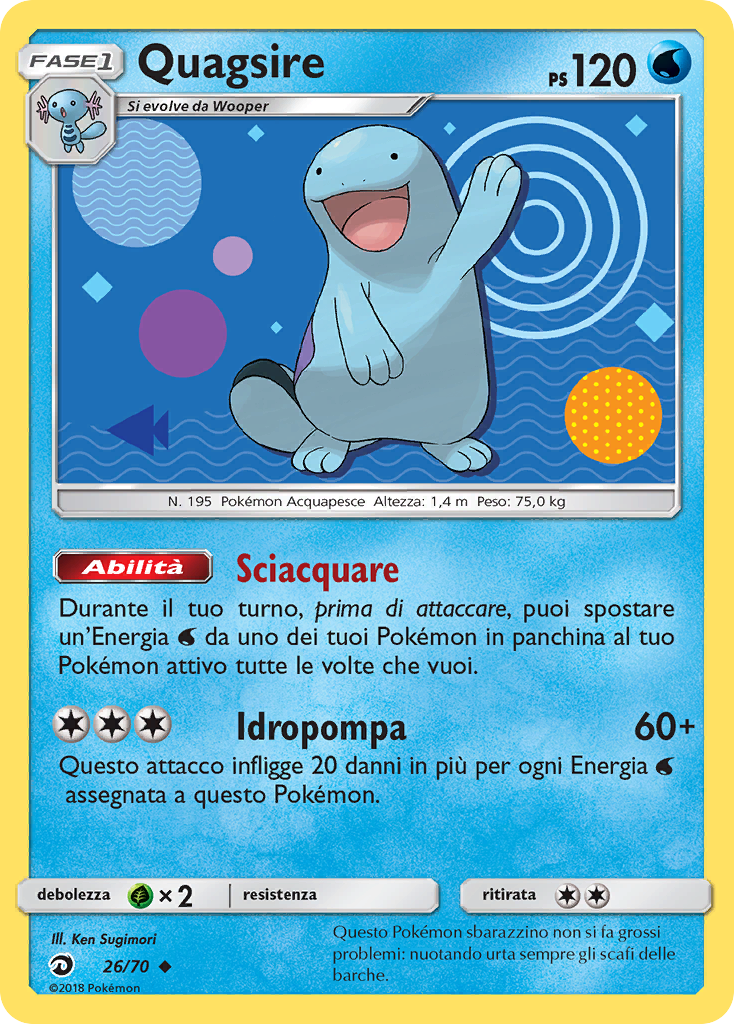 Quagsire 026/78 — Dragon Majesty (Italian Pokémon TCG card)