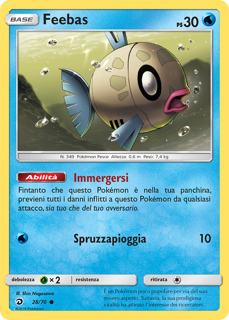 Feebas 028/78 — Dragon Majesty (Italian Pokémon TCG card)
