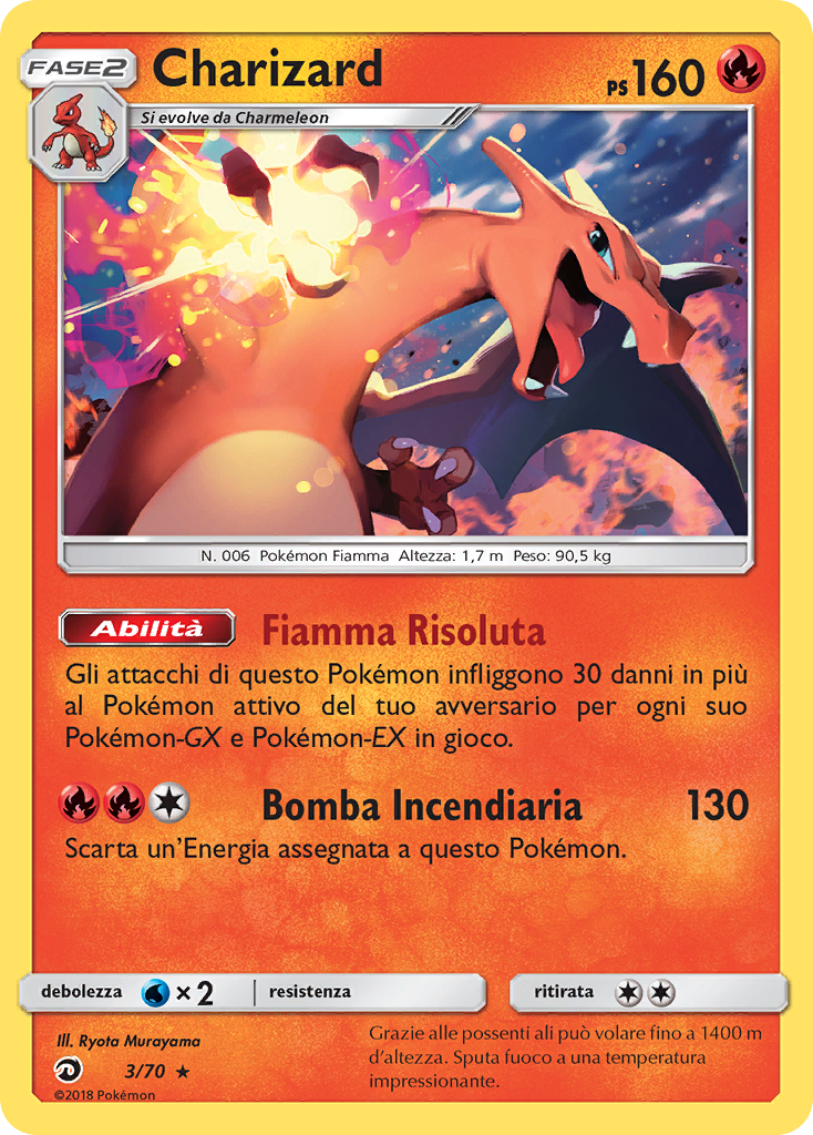 Charizard 003/78 — Dragon Majesty (Italian Pokémon TCG card)
