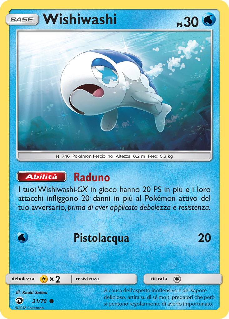 Wishiwashi 031/78 — Dragon Majesty (Italian Pokémon TCG card)