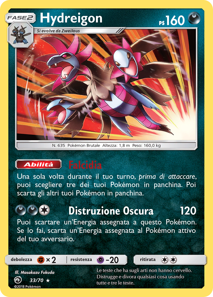 Hydreigon 033/78 — Dragon Majesty (Italian Pokémon TCG card)