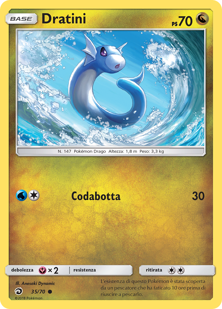 Dratini 035/78 — Dragon Majesty (Italian Pokémon TCG card)