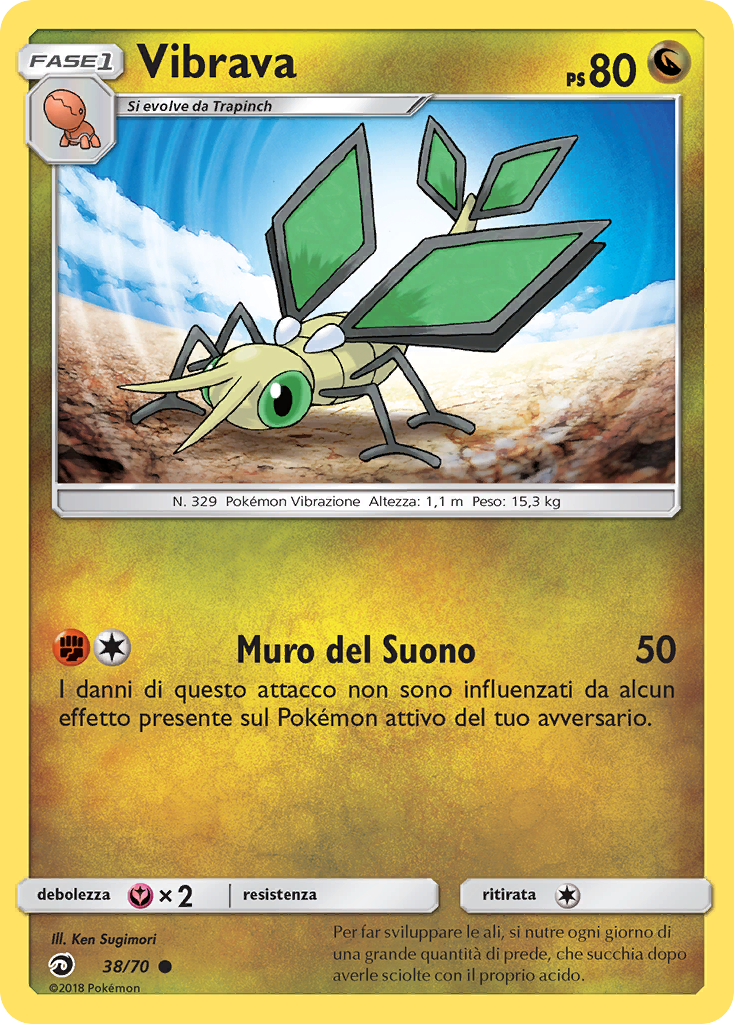 Vibrava 038/78 — Dragon Majesty (Italian Pokémon TCG card)