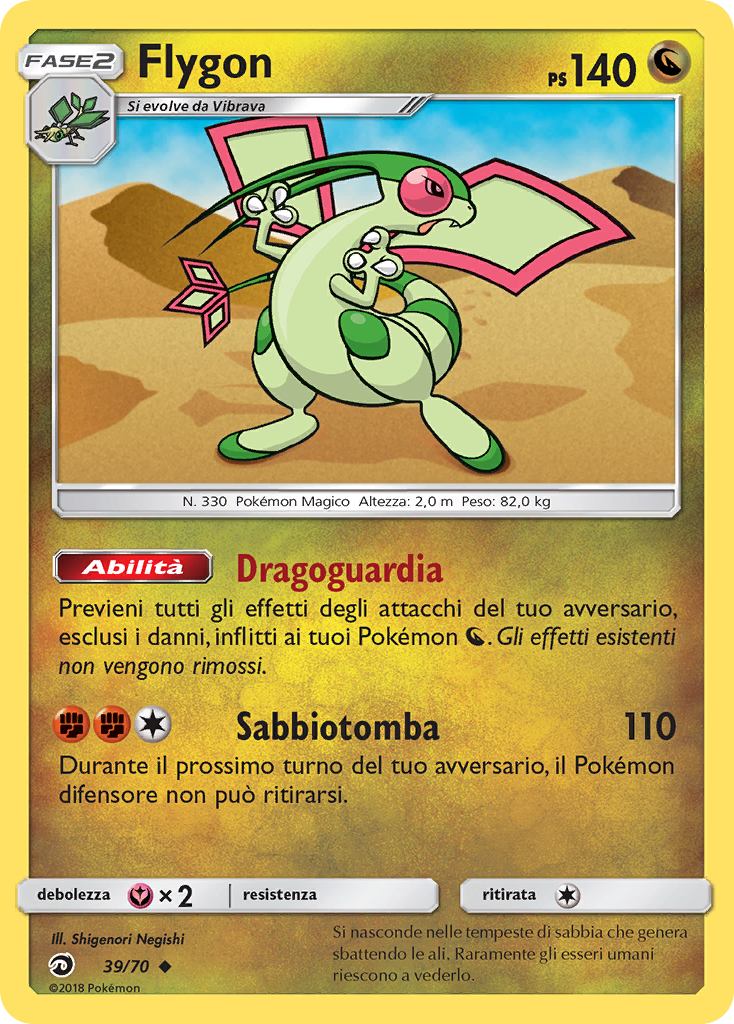 Flygon 039/78 — Dragon Majesty (Italian Pokémon TCG card)