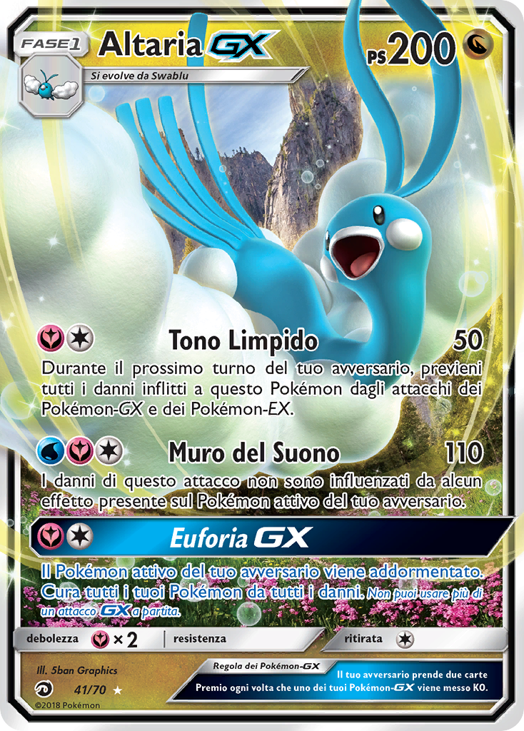 Altaria GX 041/78 — Dragon Majesty (Italian Pokémon TCG card)