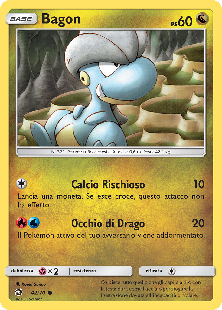 Bagon 042/78 — Dragon Majesty (Italian Pokémon TCG card)