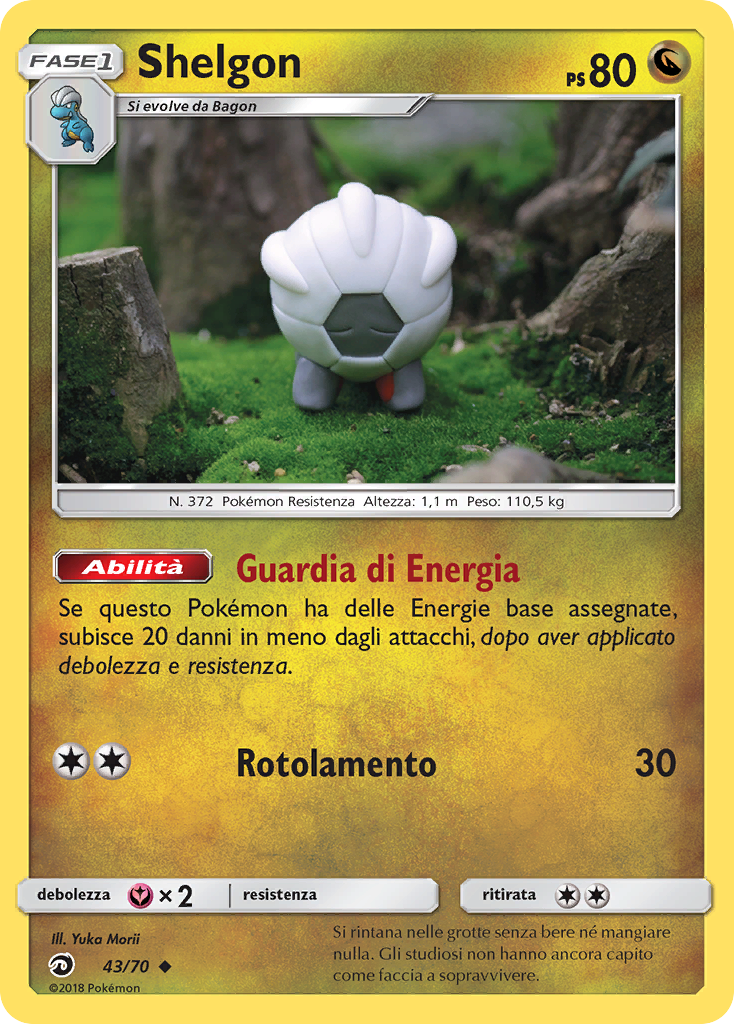 Shelgon 043/78 — Dragon Majesty (Italian Pokémon TCG card)