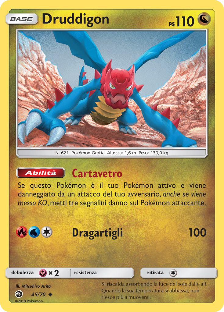 Druddigon 045/78 — Dragon Majesty (Italian Pokémon TCG card)