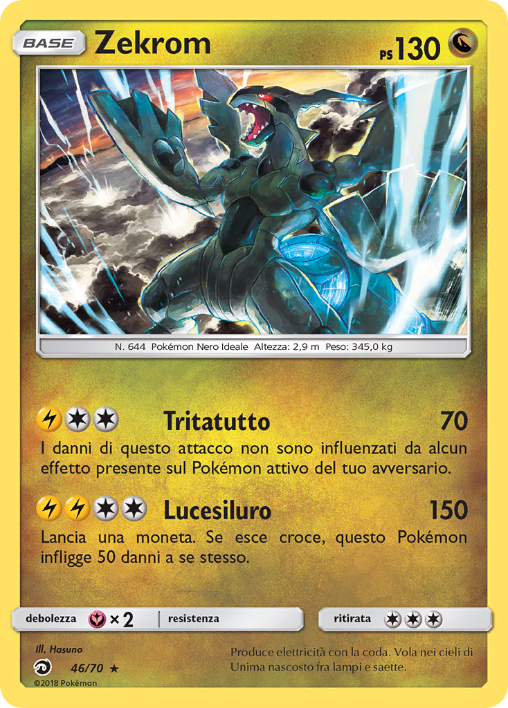 Zekrom 046/78 — Dragon Majesty (Italian Pokémon TCG card)