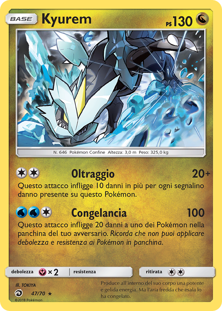 Kyurem 047/78 — Dragon Majesty (Italian Pokémon TCG card)
