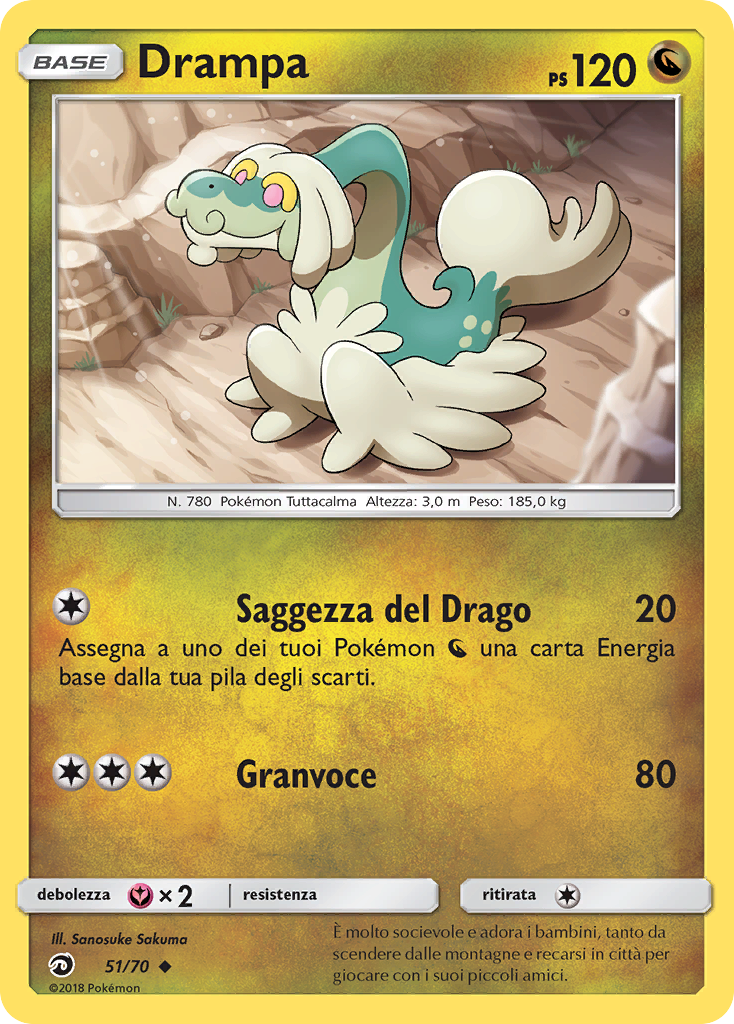 Drampa 051/78 — Dragon Majesty (Italian Pokémon TCG card)