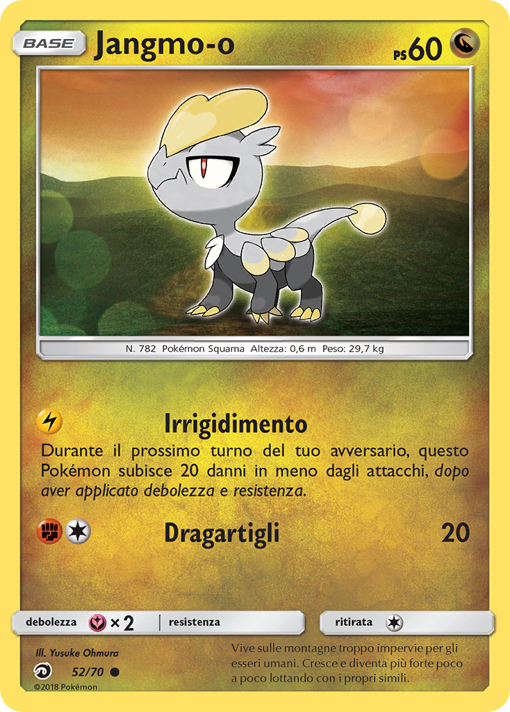 Jangmo-o 052/78 — Dragon Majesty (Italian Pokémon TCG card)