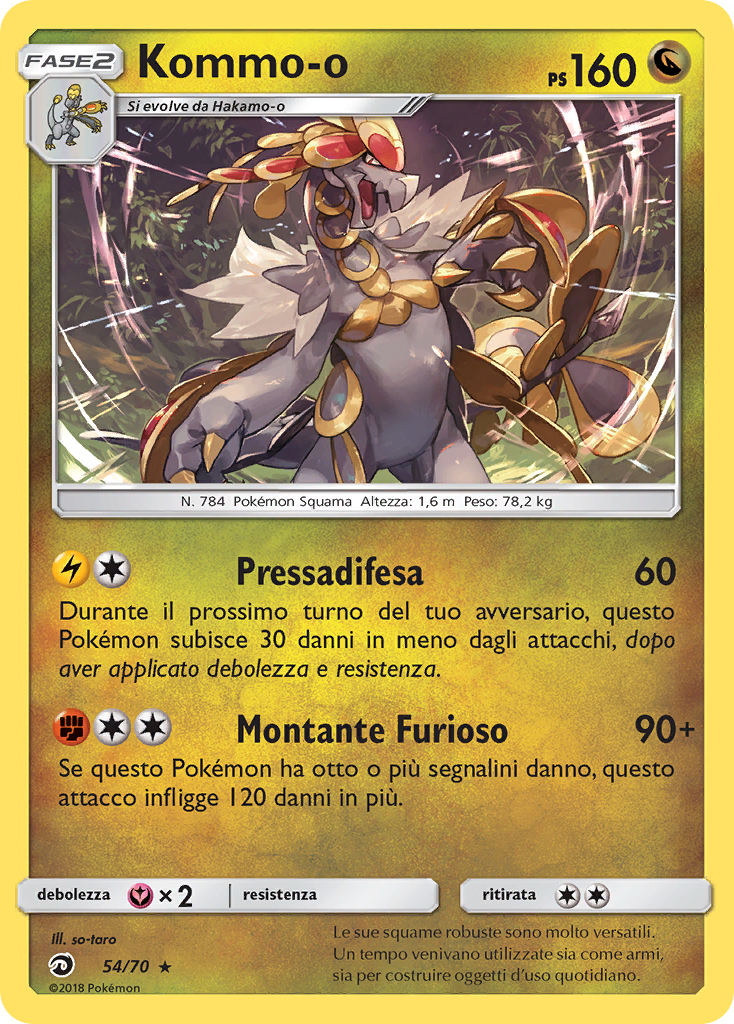 Kommo-o 054/78 — Dragon Majesty (Italian Pokémon TCG card)