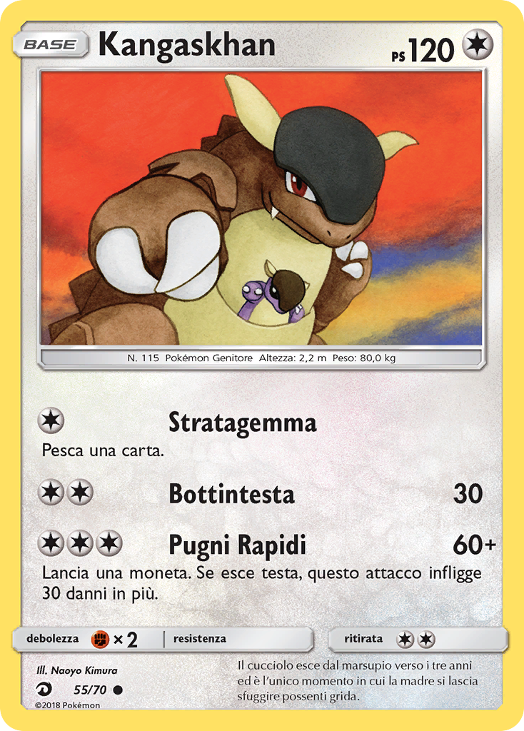 Kangaskhan 055/78 — Dragon Majesty (Italian Pokémon TCG card)