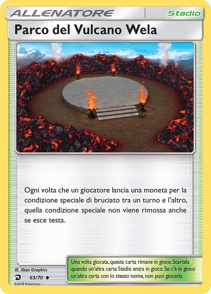 Parco del Vulcano Wela 063/78 — Dragon Majesty (Italian Pokémon TCG card)