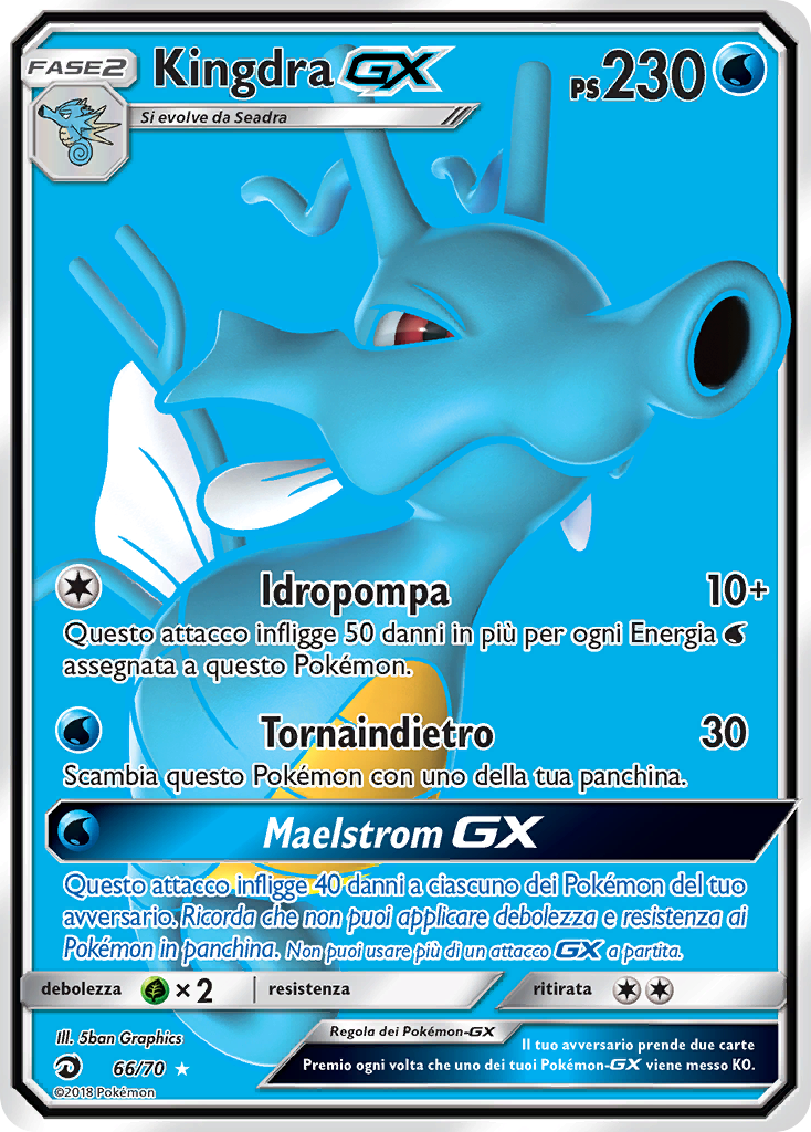 Kingdra GX 066/78 — Dragon Majesty (Italian Pokémon TCG card)