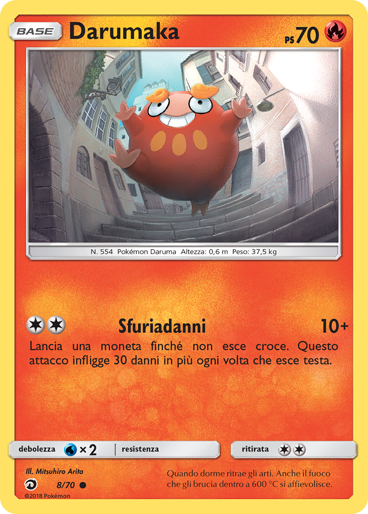 Darumaka 008/78 — Dragon Majesty (Italian Pokémon TCG card)