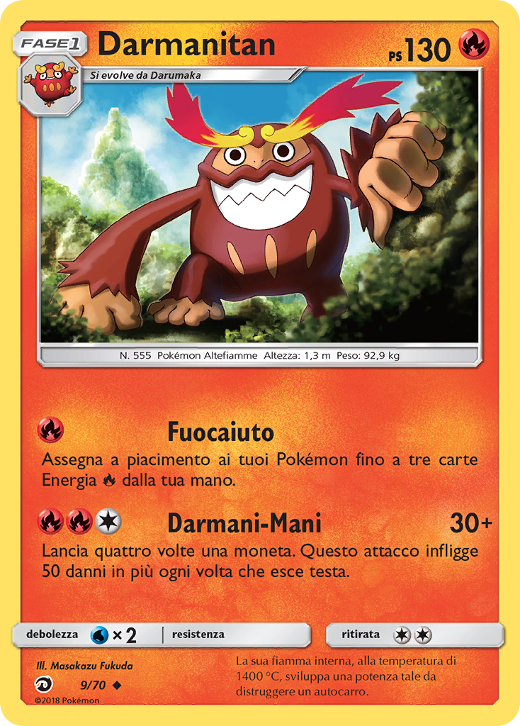Darmanitan 009/78 — Dragon Majesty (Italian Pokémon TCG card)