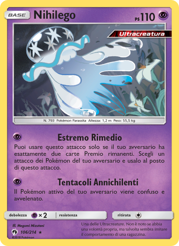 Nihilego 106/236 — Lost Thunder (Italian Pokémon TCG card)