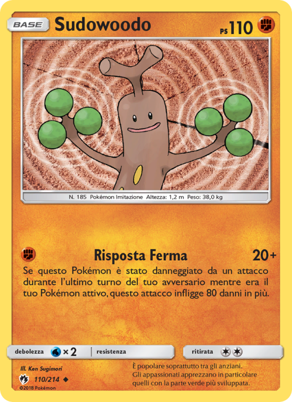 Sudowoodo 110/236 — Lost Thunder (Italian Pokémon TCG card)