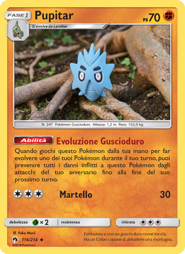Pupitar 116/236 — Lost Thunder (Italian Pokémon TCG card)