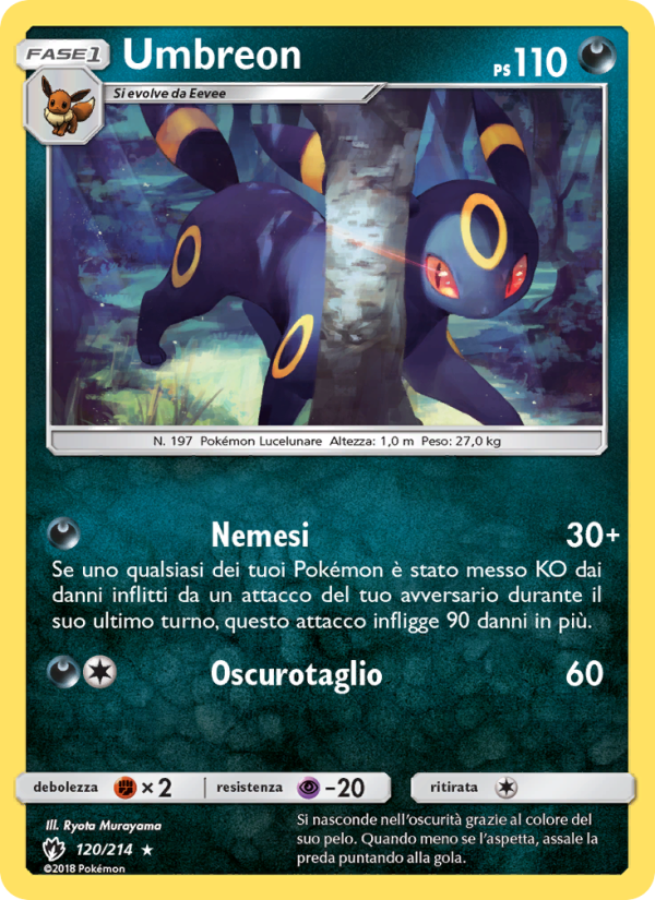 Umbreon 120/236 — Lost Thunder (Italian Pokémon TCG card)