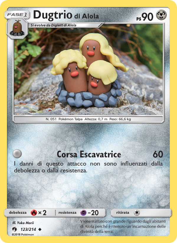 Dugtrio di Alola 123/236 — Lost Thunder (Italian Pokémon TCG card)