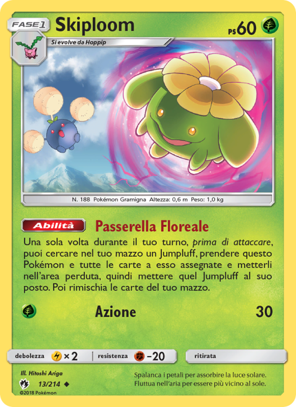 Skiploom 013/236 — Lost Thunder (Italian Pokémon TCG card)