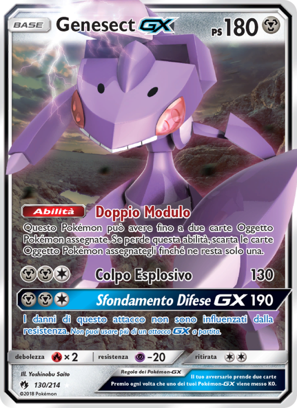 Genesect GX 130/236 — Lost Thunder (Italian Pokémon TCG card)