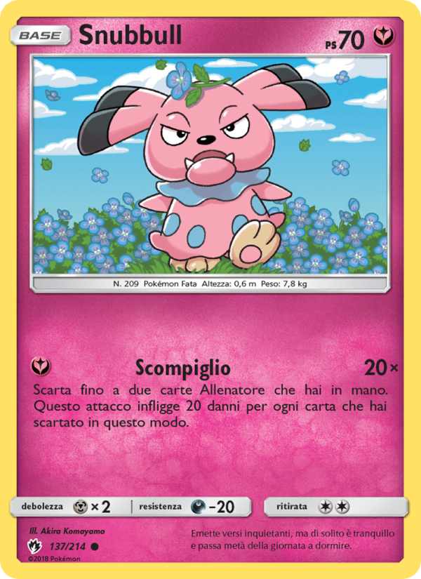 Snubbull 137/236 — Lost Thunder (Italian Pokémon TCG card)