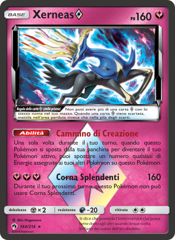 Xerneas ◇ 144/236 — Lost Thunder (Italian Pokémon TCG card)