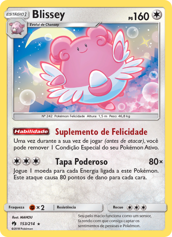 Blissey 153/236 — Lost Thunder (Italian Pokémon TCG card)