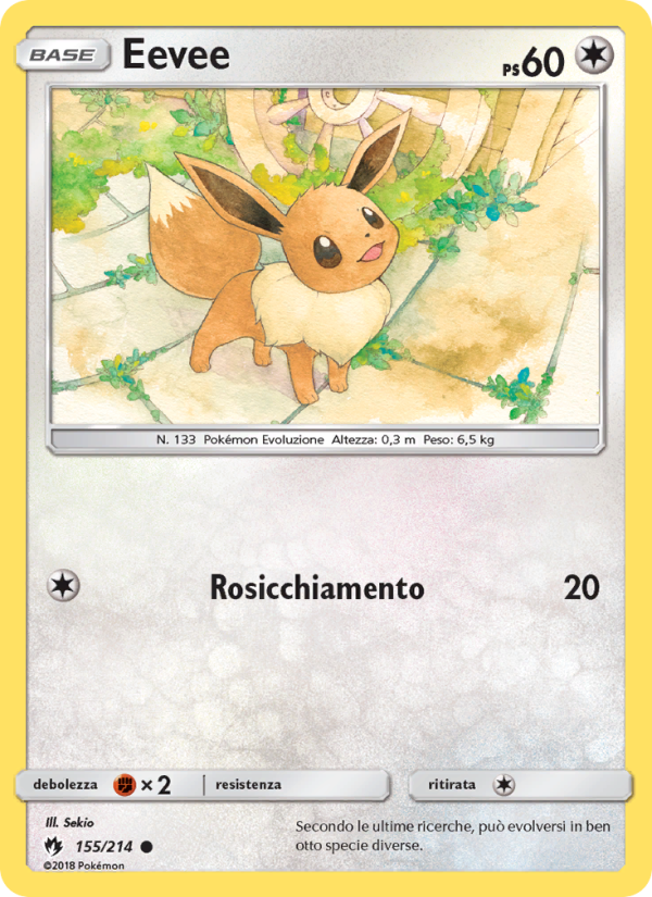 Eevee 155/236 — Lost Thunder (Italian Pokémon TCG card)