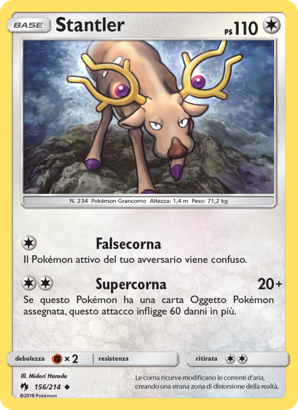 Stantler 156/236 — Lost Thunder (Italian Pokémon TCG card)