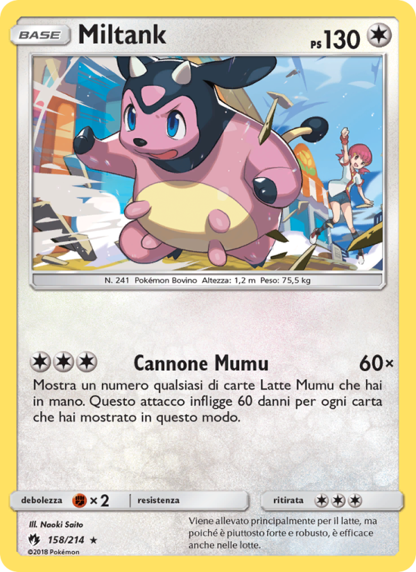 Miltank 158/236 — Lost Thunder (Italian Pokémon TCG card)