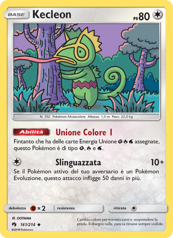 Kecleon 161/236 — Lost Thunder (Italian Pokémon TCG card)