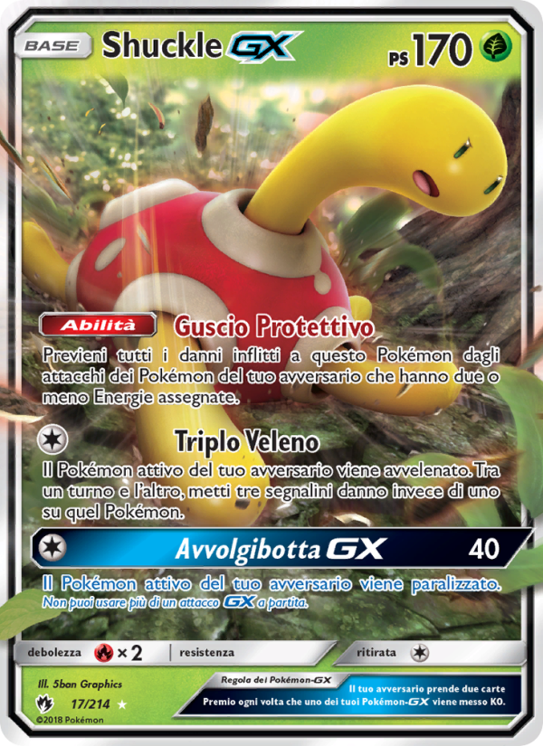 Shuckle GX 017/236 — Lost Thunder (Italian Pokémon TCG card)